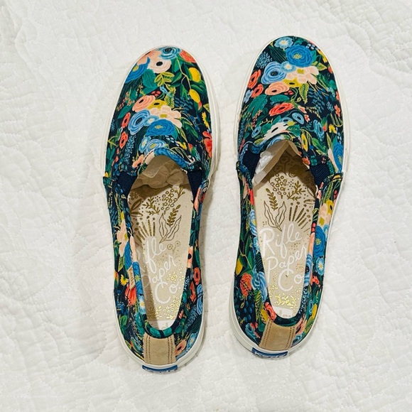 Keds X Rifle Paper Co. Triple Decker Vintage Blossom Slip On size 7 - Picture 4 of 7
